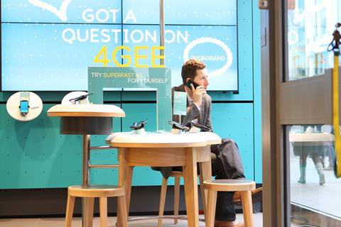 The store launch coincides with the UK debut of 4G by the retailer